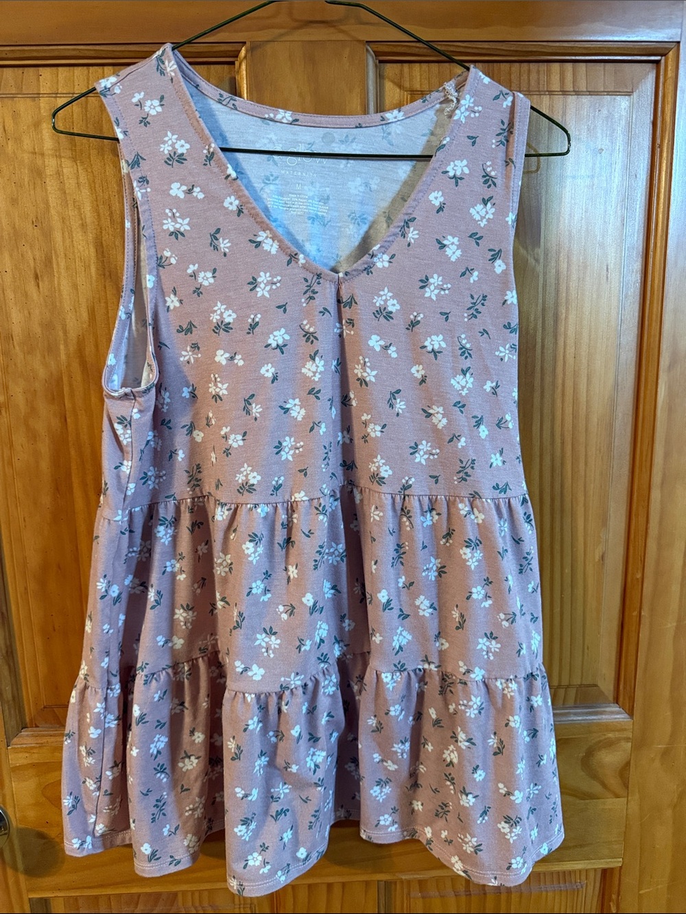 a:glow Dusty Rose Floral Maternity tank